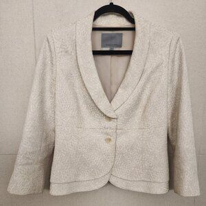 Classiques Entier Cream / Ivory Two-button Suit Jacket, Size M